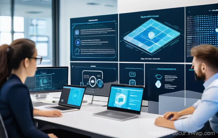컨테이너 오케스트레이션 보안 최적화 - **Runtime Protection: The Vigilant Cyber Fortress**
    "A dynamic, abstract visualization of a secu...