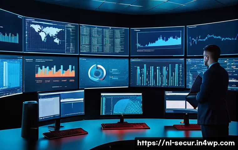 컨테이너 환경에서의 보안 모니터링 도구 - A modern IT security operations center (SOC) with Dutch cybersecurity professionals monitoring multi...