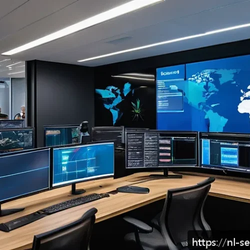 Home 13 컨테이너 보안 사고 대응 계획 수립하기 - A modern IT security operations center with a diverse team of professionals actively monitoring mult...