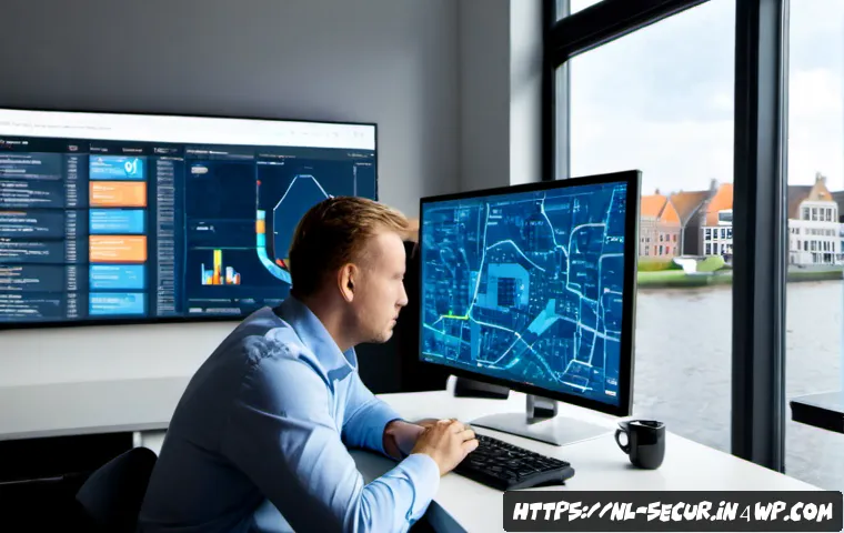 Home 15 컨테이너 보안 사고 원인 분석 - Photorealistic cybersecurity incident analysis in a modern Dutch office, an IT security engineer in ...