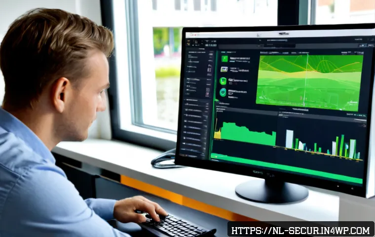 Home 17 컨테이너 이미지 서명 및 검증 절차 - Photorealistic cybersecurity engineer in a modern Dutch technology office, carefully reviewing a con...